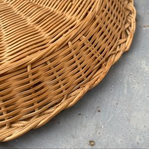 Vintage Accents - Vintage Flat Wicker Basket Vintage Accents - Vintage Flat Wicker Basket